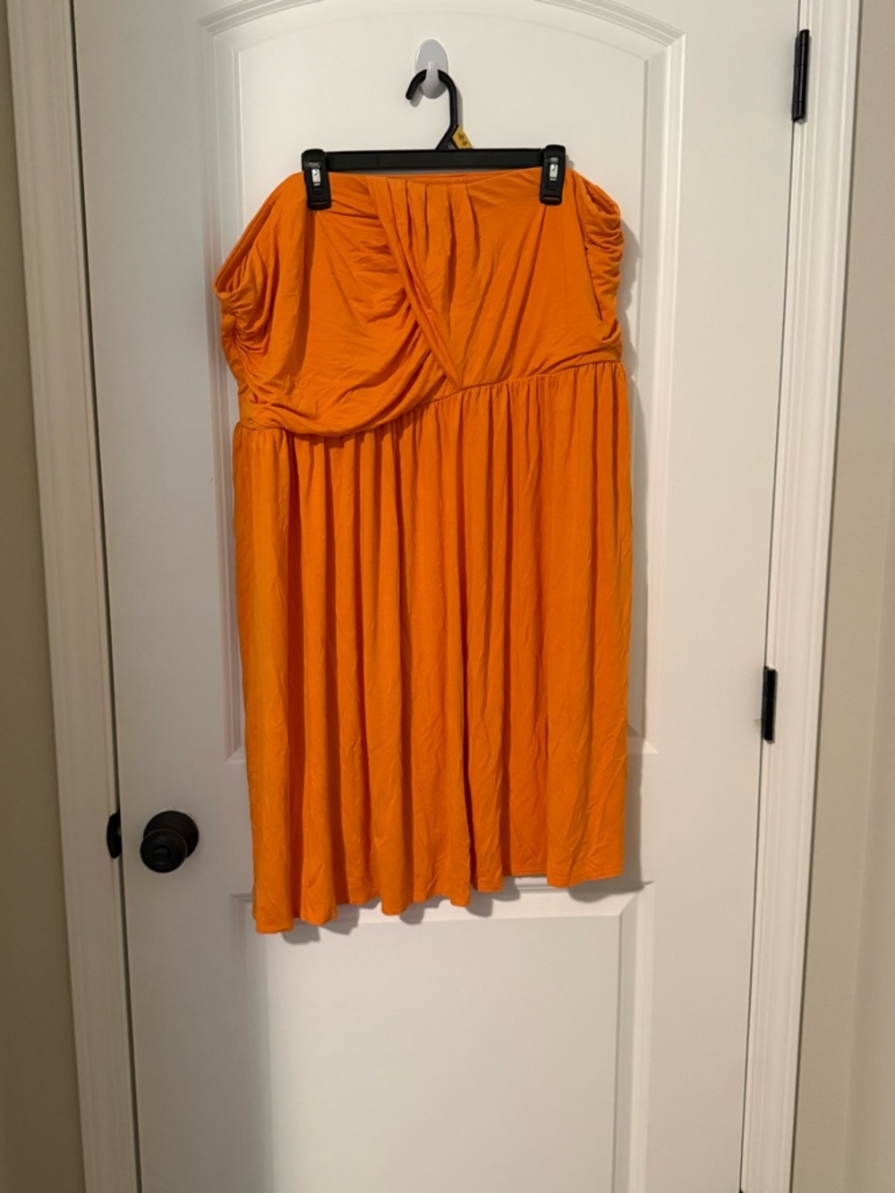 Lane Bryant Vibrant Orange Strapless Dress
